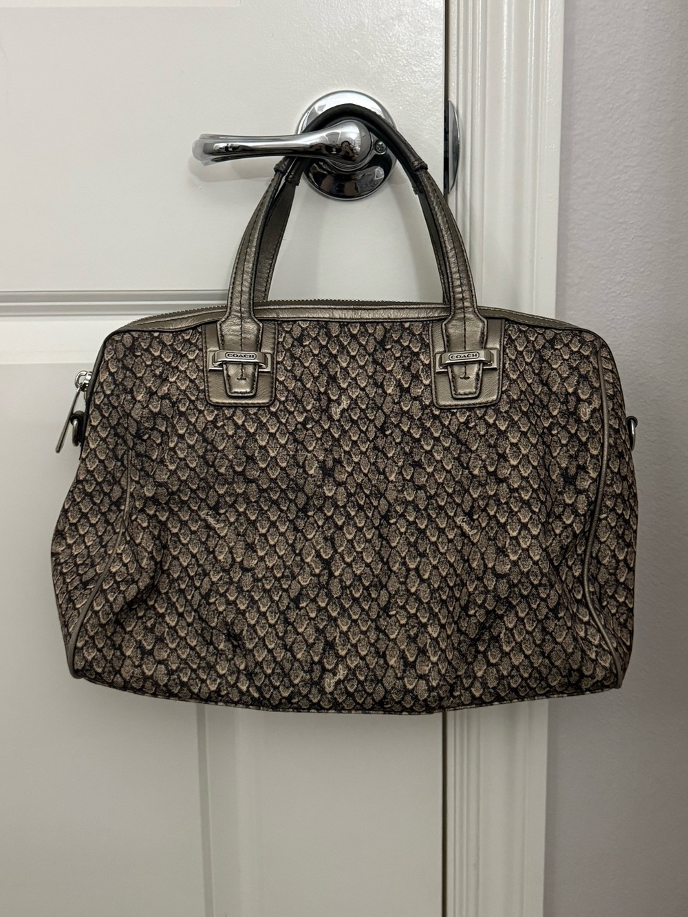 Vintage Coach Taylor Python Satchel